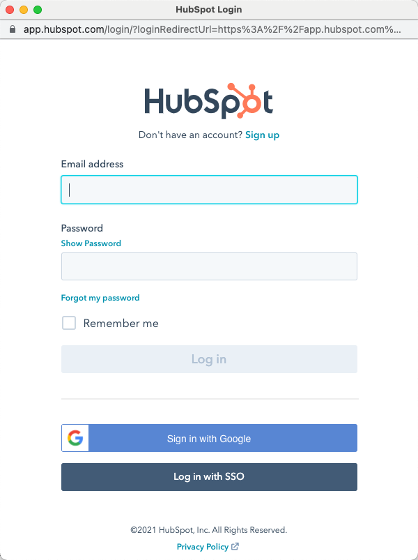 Connexion HubSpot